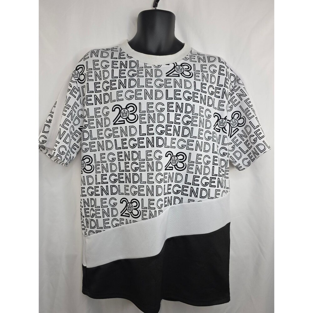 Sacred Crown Men's Legend 23 Graphic Black & White Tee Size Large CP-3597